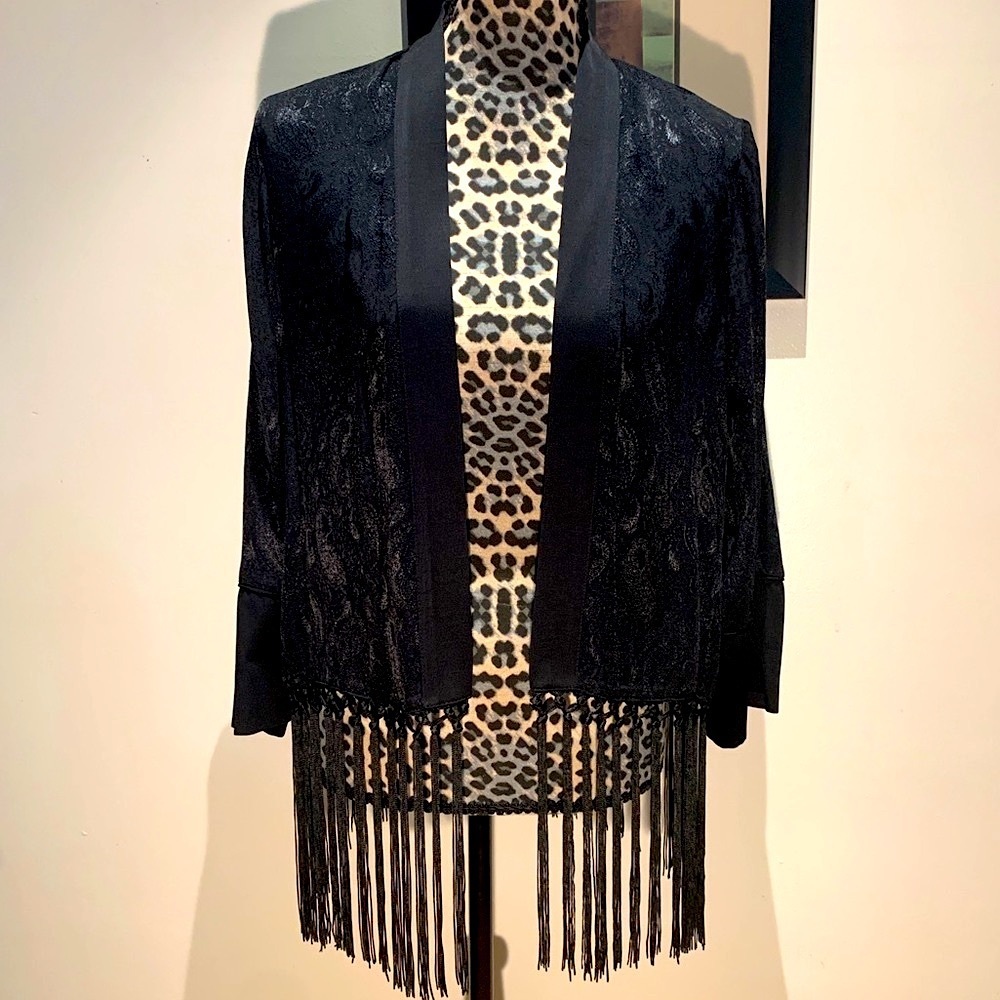ZARA Black Fringe Jacket